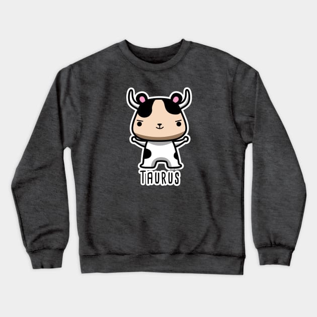 Taurus zodiac teddy bear Crewneck Sweatshirt by doodletales